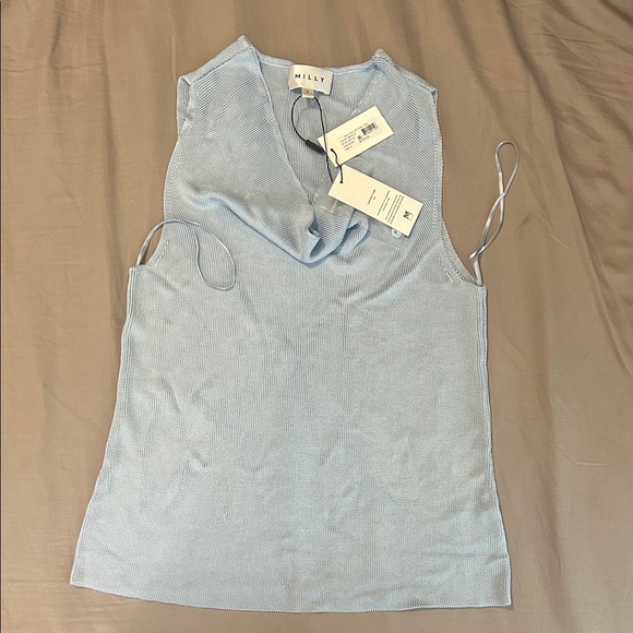 Milly Sky Blue Sleeveless knit sweater/ Blouse - Picture 1 of 1